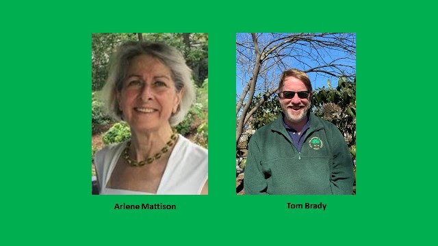 Tom Brady, Town Conservation Administrator, will give us an update on the state of the Sanctuary and our Guest Speaker, Arlene Mattison, President of Brookline Greenspace Alliance, will fill us in on the larger issues of Brookline green space and how BGSA is addressing them.