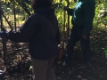 Ellen Forrester and- Bob Schram- confer about planting