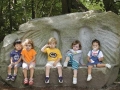 These angels graced Jo Albrecht’s memorial stone bench in 2004.
