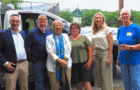 At the celebration for the 50th anniversary of Hall’s Pond as a Nature Sanctuary. Left to right: Tommy Vitolo, Tom Brady, Barbara Mackey, Ellen Forrester,
Erin Chute, and Judy Currier, representing Jo Albrecht. 
(Fran Perler)